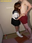 Sailor Suit Handjob Slut Tanaka's Nipple Licking Handjob In Standing Posture! #1