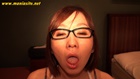 Mimics of glasses beauty Miyuki's simulated semen licking semen licking Cumplay! #1