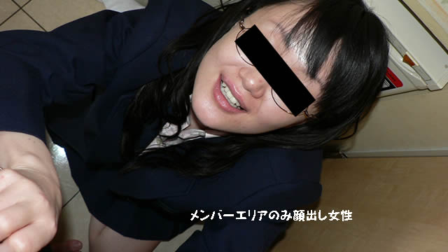 Blow and mouth shot of Ms. Yoko in uniform glasses! #1